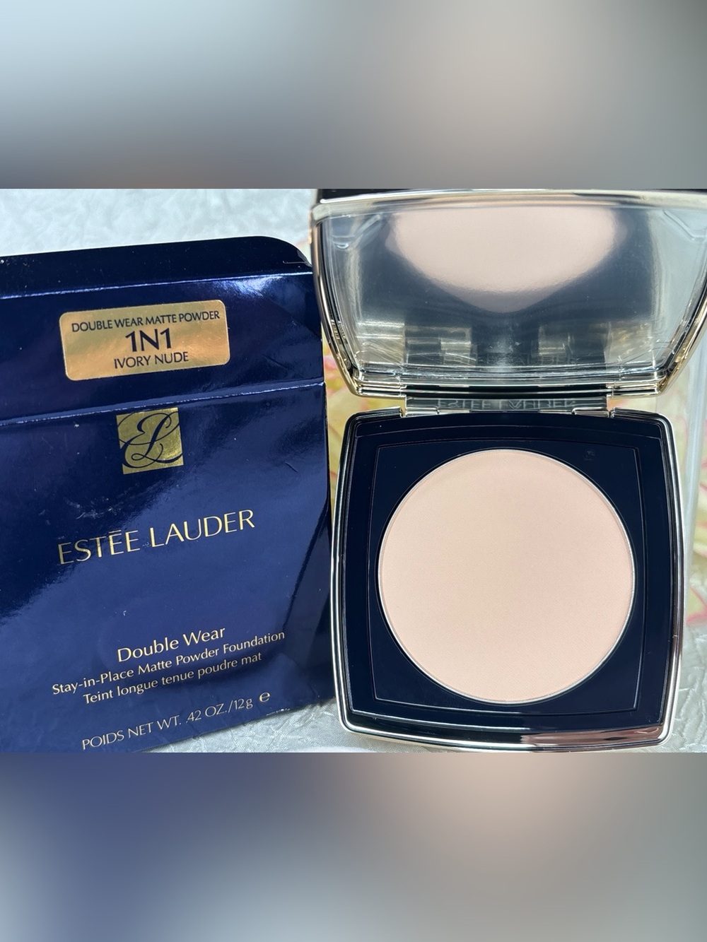 Estee Lauder Double Wear Matte Powder Foundation 1N1 Ivory Nude Original